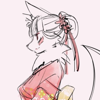 solo 1girl furry female sketch furry animal ears tail  illustration images