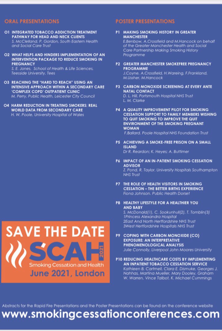 scahconf's tweet photo. #SCAHconf2020 4 days left to book your place @ https://t.co/UlzKaGnmV1 @NCSCT @NNAlliance @grannylouisa @HealthyDorset @JoinOurDorset @DorsetHealth @RCMNickC @CureProjectMCR @NHSEngland @PHE_uk @Peter_Fallis @WEAHSN @NHSsoutheast @WEAHSN @YHAHSN @AHSNNetwork @TC_BMJ @QuitSupport https://t.co/SftGmsF10t