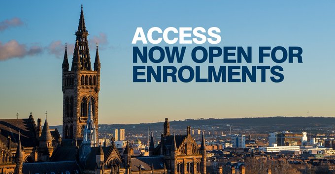 Our Access to Higher Education courses for 2020-21 are now open for enrollments! 🎉

Day, evening and weekend classes on offer through our part-time route into studying for a range of degrees. 

Please read guidance notes carefully 

👉gla.ac.uk/study/short/ac…
