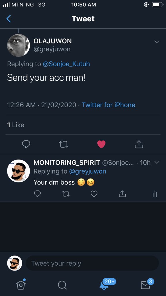 So last night at 12:15am I was bored and decided to drop a tweet so I can read funny comments and laugh then I saw something I have never seen BEFORE!!!!Thread!!!