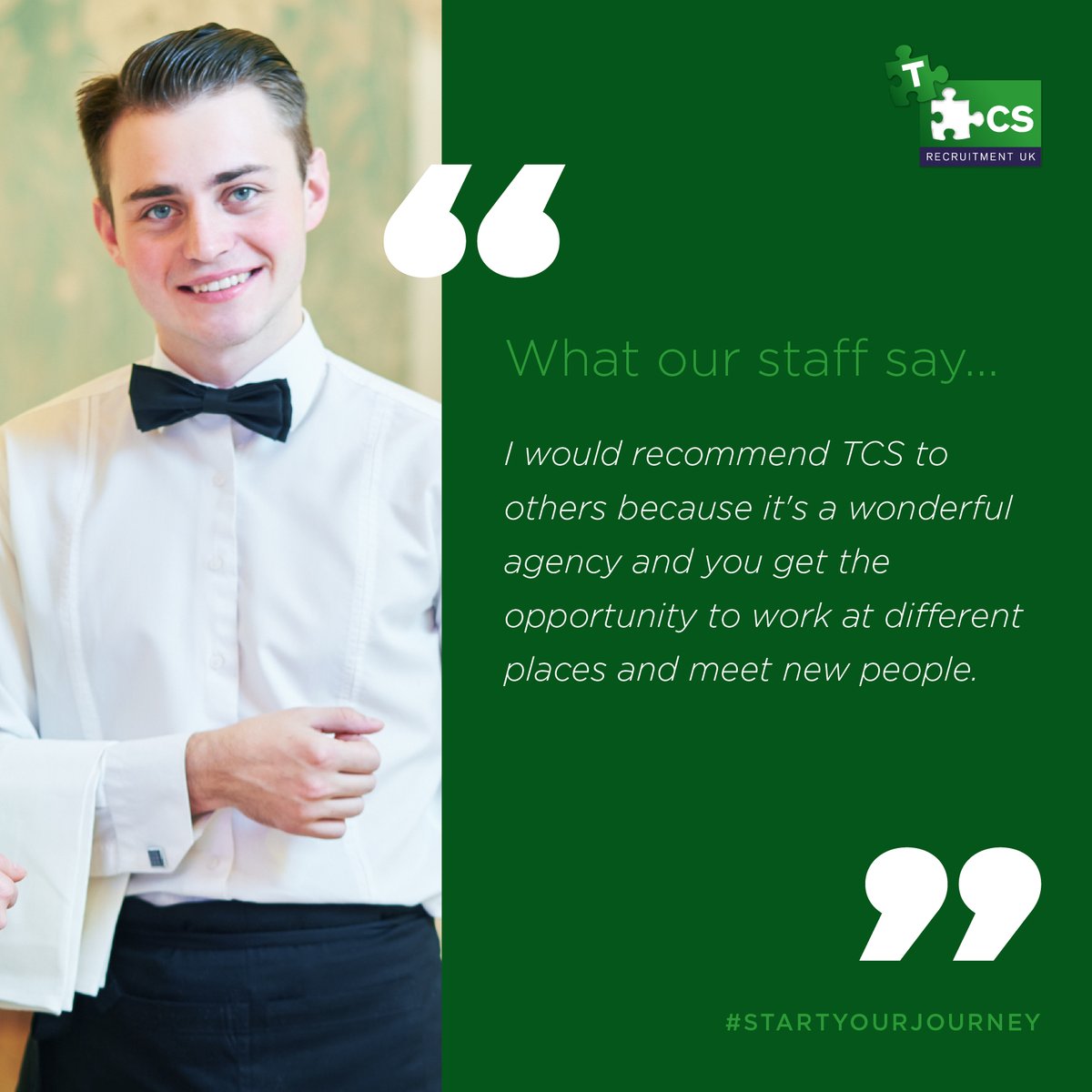 TCSRecruitment's tweet image. See what our staff have to say about being part of Team TCS. 

You can find out more about starting your journey with TCS, by visiting our website today. tcsrecruitment.co.uk

#StartYourJourney #TeamTCS #Jobs #StudentJobs #catering #recruitment