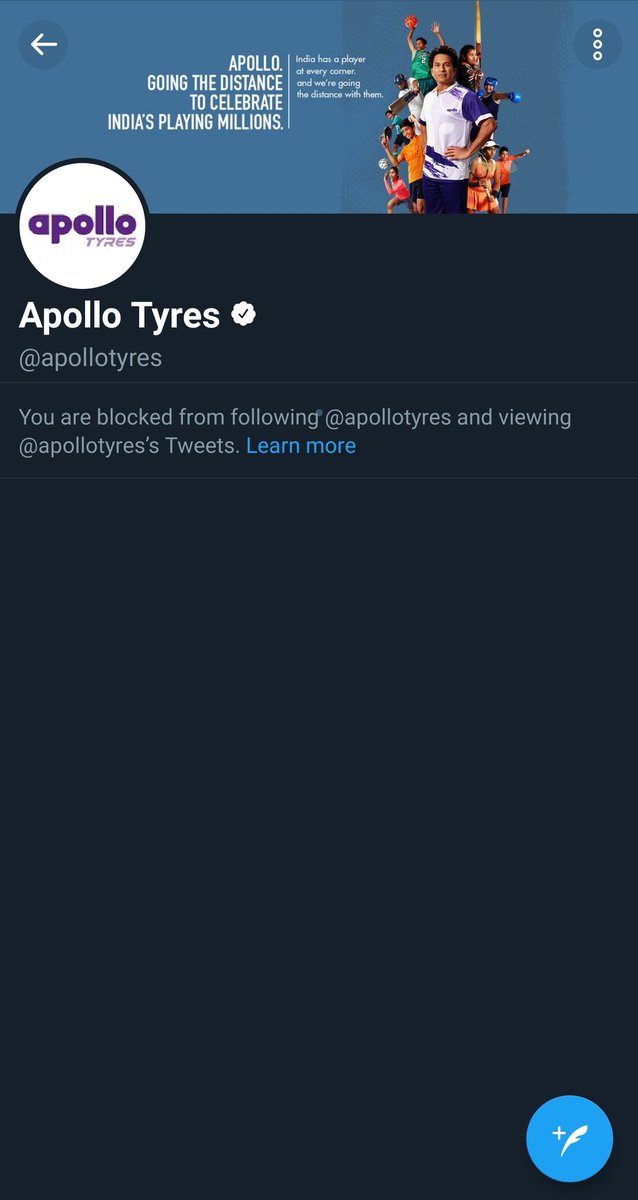 Boycott_MUFC's tweet image. Just realised I'm blocked by @apollotyres on both my accounts, despite barely tweeting them on the other 😂 go give them some shit for me #GlazersOut #BoycottMUFCSponsors #BoycottApolloTyres