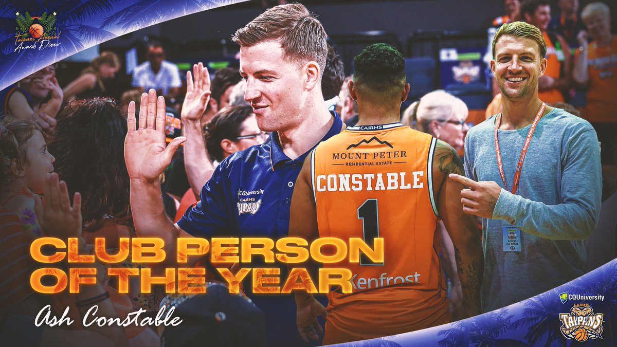 CairnsTaipans's tweet image. First cab off the rank for 2020! 🚕 Congratulations to the first Club Person of the Year to start the new decade: Ash Constable 🏆 #TaipansAwards