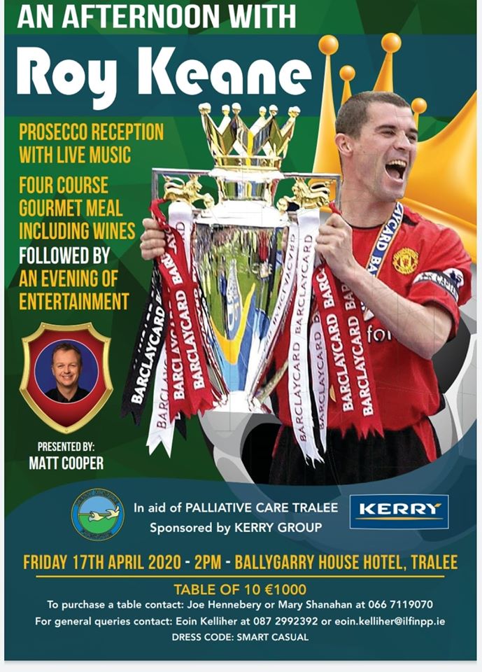 There's a fantastic day out for football fans at @BallygarryHouse this April 17th

We're delighted to co-host An Afternoon with Roy Keane, presented by <a href="/TodayFM/">Today FM 💛</a>'s fellow Cork Man <a href="/mattcooper44/">Matt Cooper</a>

The event is in aid of Pallative Care Tralee <a href="/kerryhospice/">Kerry Hospice</a> &amp; sponsored by Kerry Group