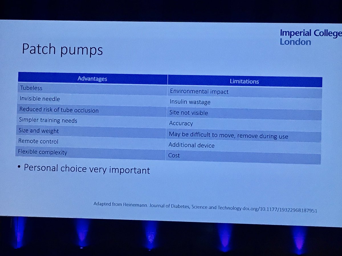 Patch pumps advantages/limitations, Nick Oliver #ATTD2020