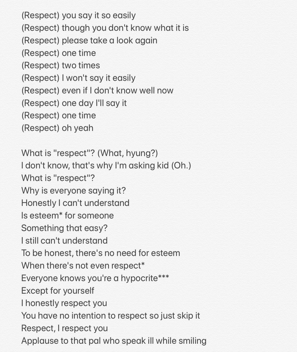 X-এ rin⁷ 📒✒️: BTS - Respect (lyrics English translation) @BTS_twt   / X