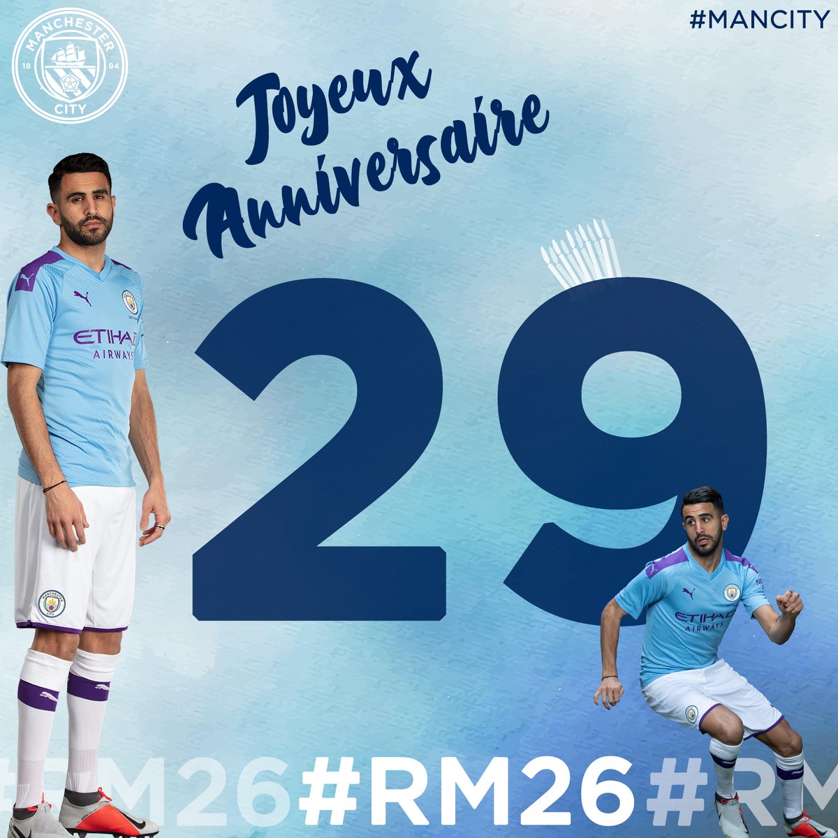 Manchester City Un Tres Joyeux Anniversaire A Mahrez22 Qui Fete Aujourd Hui Ses 29 Ans Mancity Manchester City Un Tres Joyeux Anniversaire A Mahrez22 Qui Fete Aujourd Hui Ses 29 Ans Mancity