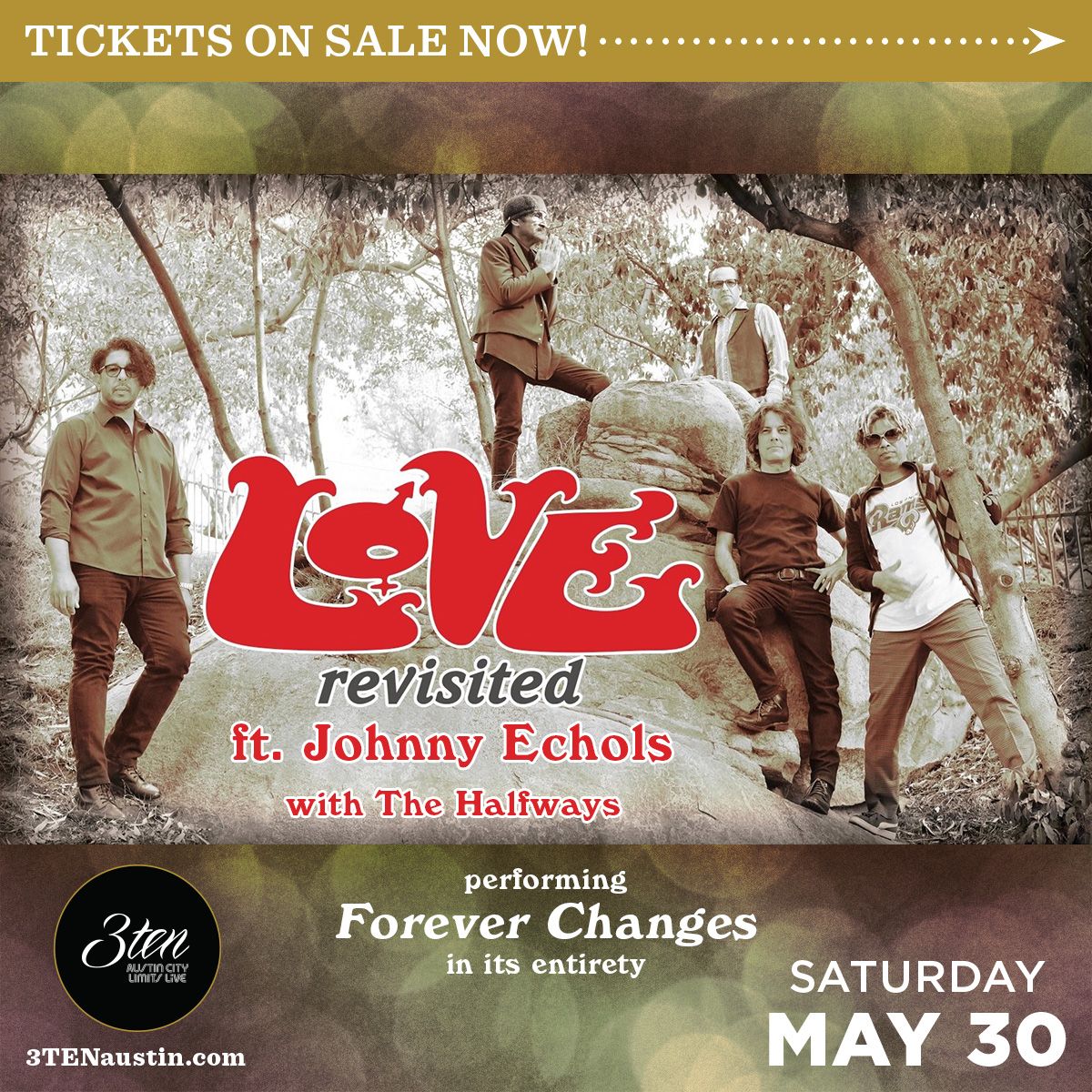 3TENaustin's tweet photo. On Sat, 5/30, don't miss @LOVErevisited66 ft. Johnny Echols when they perform Forever Changes in its entirety with special guest @thehlfwys!

Tickets are on sale now here: https://t.co/RcTxhE0Twm https://t.co/l3RtO7udCg