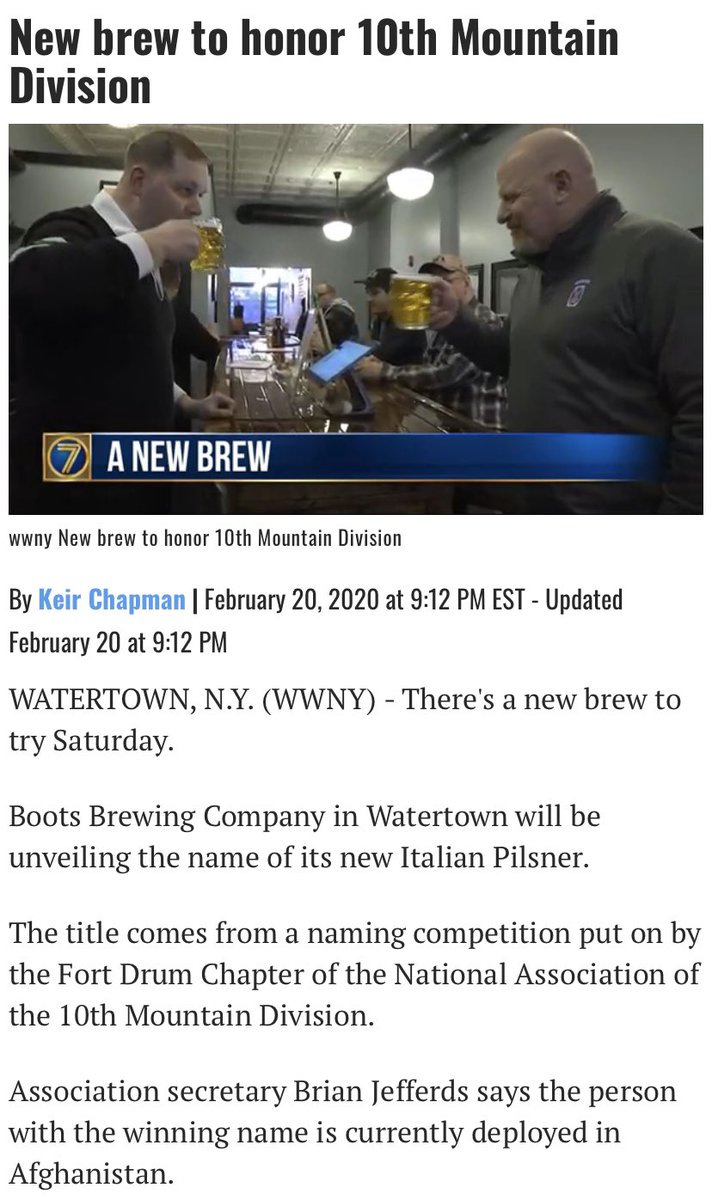 So this is happening just 2 doors down from us at Spokes!! You really need to try this beer. Cheers to our friends Dan &amp; Kelly and the 10th Mountain Division!  #10thMountainDivision #craftbeer #BootsBrewing #greatneighbors #spokescraftbeer