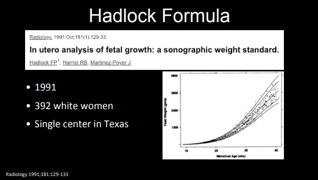 AIUM Ultrasound on X: ""Most of the world still uses the Hadlock ...