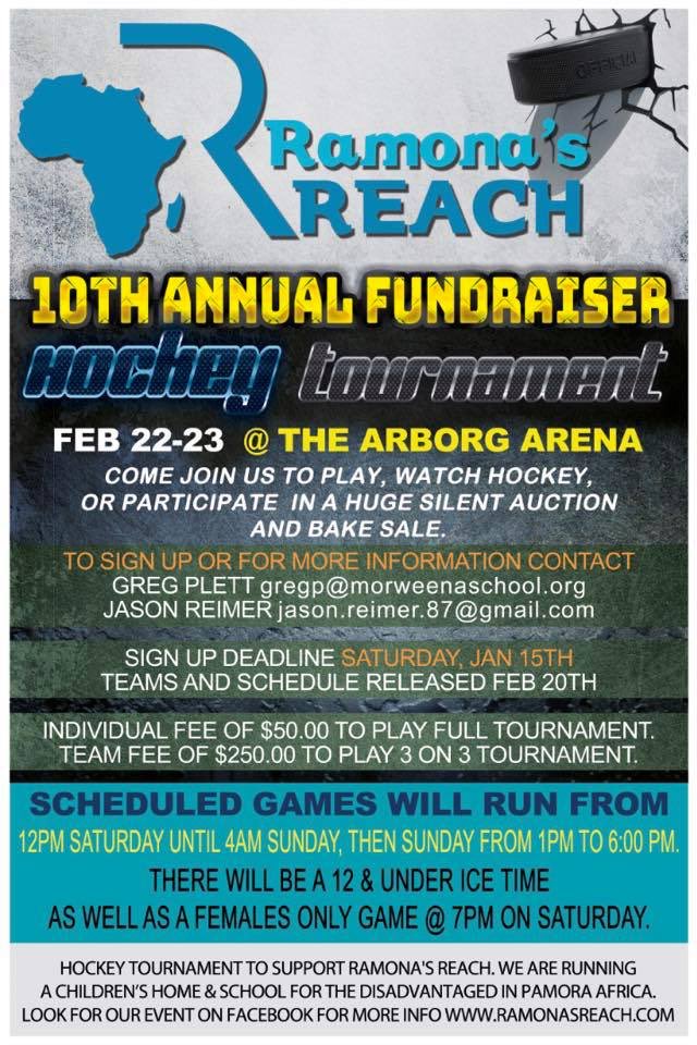 ramonasreach's tweet photo. If you haven’t signed up to play, it’s not too late to come enjoy the festivities this weekend at Ramona’s Reach hockey tournament with a bake sale, huge silent auction, lots of friends and community people to connect with #RamonasReach https://t.co/llzM4crAGs