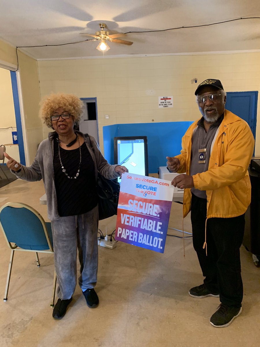 Secure. Verifiable. Paper Ballot. Thank you to the Ware County NAACP for hosting a demonstration of our new system! Learn more here: SecureVoteGA.com #securevotega