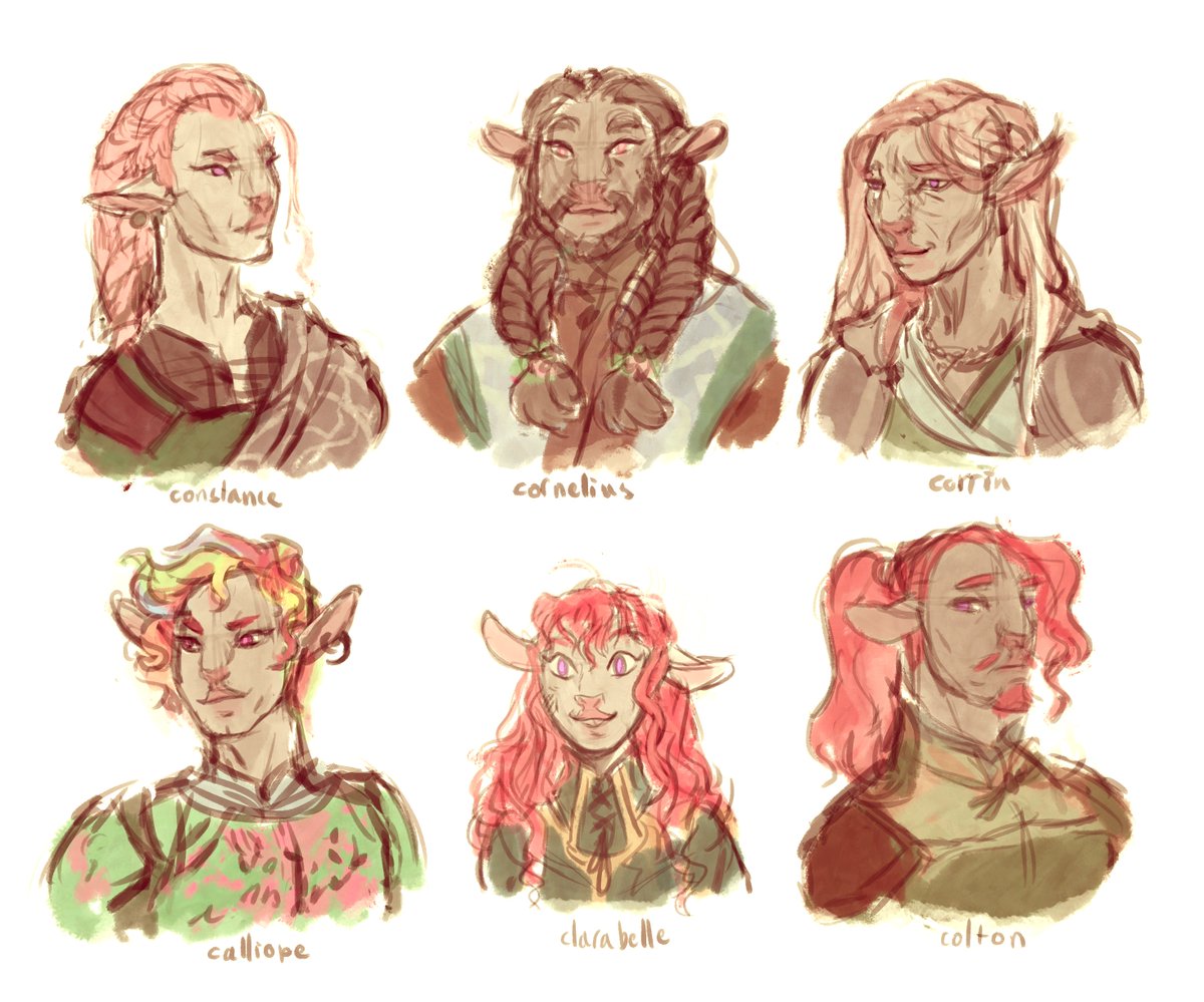 quick (very) messy sketches of the clay family before i go to bed bc these firbolgs own my heart now :') 

#criticalrolefanart #criticalrole