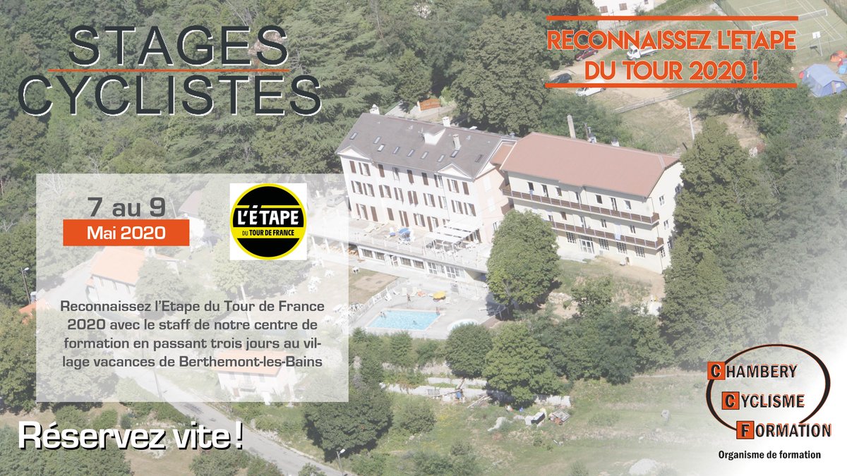 ChamberyCF's tweet photo. 📆 A vos agendas :
Une nouvelle date à noter : rendez-vous du 7️⃣ au 9️⃣ mai à Berthomont-les-Bains, près de Nice pour un séjour reconnaissance de L' #EtapeDuTour2020 !
💻 On en reparle très vite sur : https://t.co/bOliiWHMjg
#CCFTraining | #ChambéryCF 🚴♂️ https://t.co/OVvXC77SqM