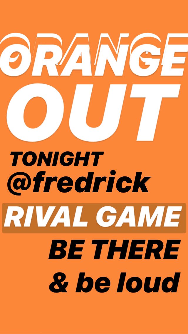 BIG GAME TONIGHT! SEE U THERE (in orange)
