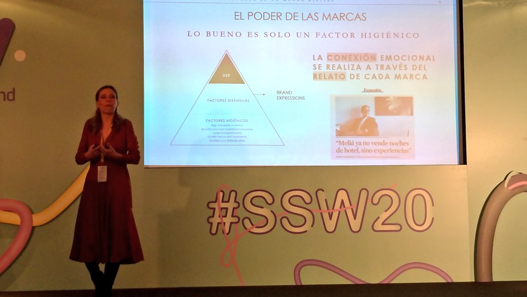 luisfernandez's tweet photo. Las marcas no sobreviven si no logran conectar con sus clientes. Amén. Así lo expresa @SaraMatarrubia en @SantanderSW. Y lo suscribimos! #ssw2020 #ssw20 https://t.co/G6EOAAEopu
