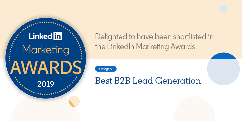 We're thrilled to be shortlisted for The <a href="/LinkedIn/">LinkedIn</a> Marketing Awards!

⭐ <a href="/here/">HERE Technologies</a> - Best B2B Lead Generation

Congratulations to everyone involved in the campaign, and fingers crossed.