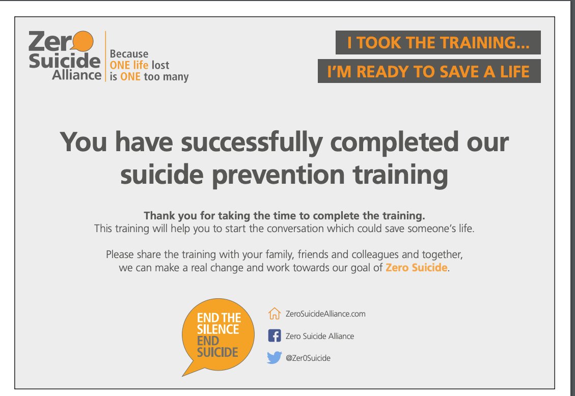 johndn's tweet photo. #see #say #signpost #SuicidePrevention 
#SaveALife #TakeTheTraining

Here are my initial reactions on the training via emojis
👍👏🙏 👊 https://t.co/OaCaBM5LhK