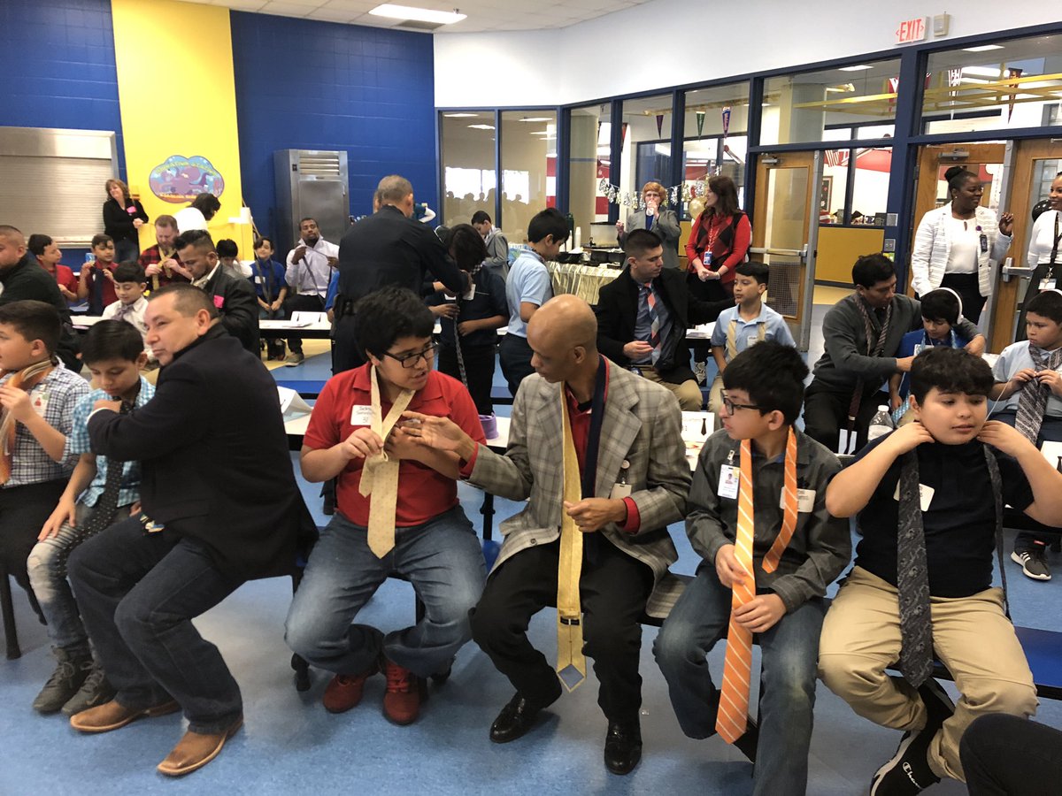 DrJarethaJordan's tweet photo. These young men will never forget this experience! Young men need strong role models and today these @IrvingISD staff members stepped in and lead the way. #tiesforguys #myirvingisd https://t.co/ORWbzFMO6A