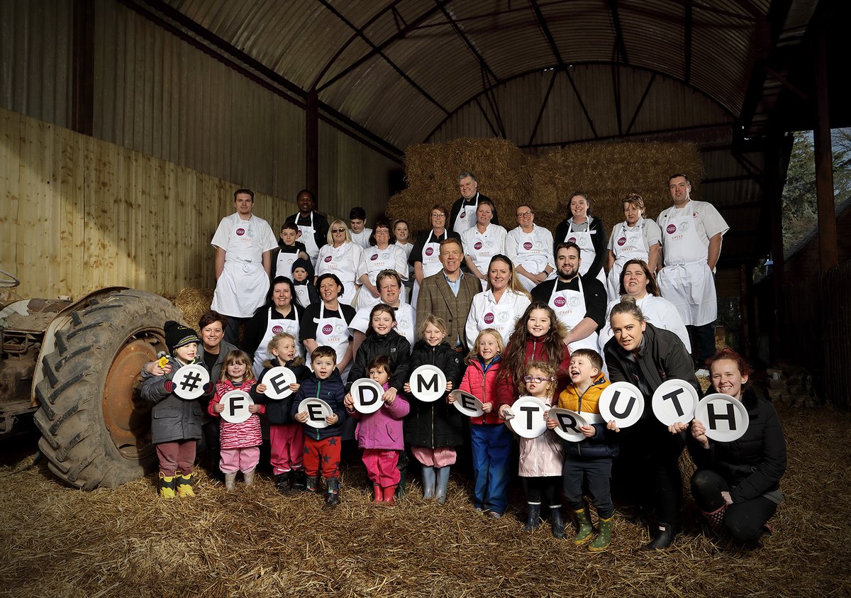 HapperleyHQ's tweet photo. Fun on the Farm with @AdamHenson, @coop_childcare and local children yesterday ready for the launch of #FeedMeTruth today! #foodprovenance #foodjourney #educationonfood #healthlyliving #healthyfood #foodtransparency #farmtoplate #farmtofork https://t.co/MTXX52z09O