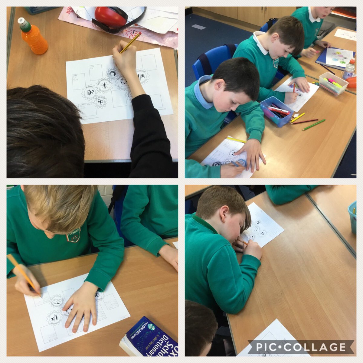 LochsidePS's tweet photo. In #P6D we have been learning about internet safety, we discussed the importance of being kind online and of knowing who we are speaking to. We watched a Cyber Detectives video and used the @EmotionWorksCIC cogs to discuss the emotions felt by the characters https://t.co/Fmzdvk5Bgq