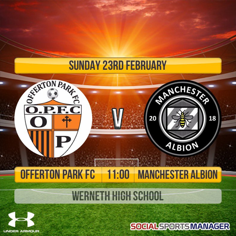 Due to council pitches being unplayable this weekend we now have a friendly this Sunday with our friends at <a href="/ManchesterAlbo/">Manchester Albion FC</a> at Werneth High School. KO 11:00am.