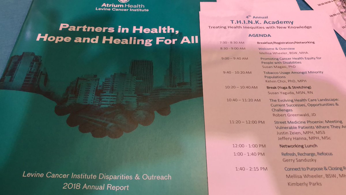 Enjoying the 4th annual T.H.I.N.K academy - treating health inequities with New knowledge. An amazing joining of people who care and work in disparities and outreach!