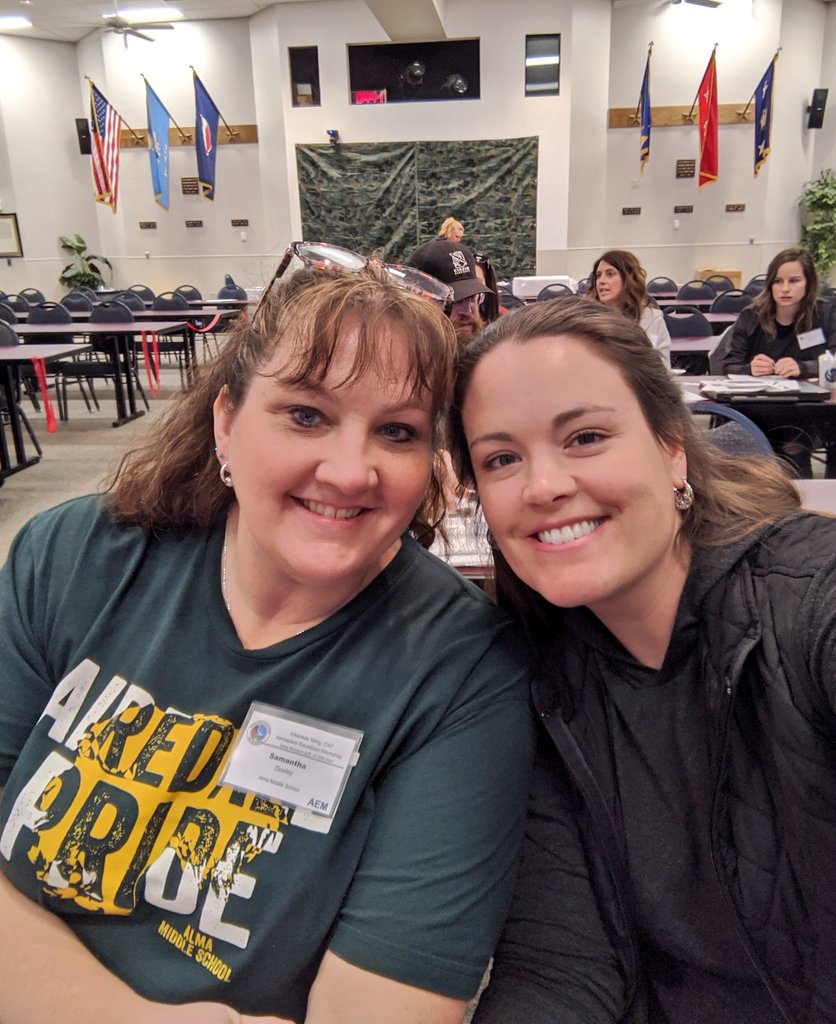 Alma_AISMatheny's tweet photo. At the Civil Air Patrol AEM Professional Development today with Mrs. Dooley.  Learning about Aerodynamics to teach in our classrooms. @RoboticsAms https://t.co/GtkxbEDSkt