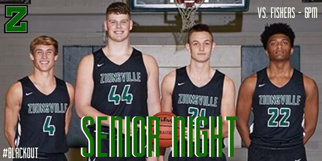 ZCSeagles's tweet photo. 🏀 BOYS BASKETBALL - SENIOR NIGHT 🏀 Come out and celebrate our SENIORS as the @ZvilleBball team hosts Fishers at home tonight.  JV tips at 6PM, Varsity at 7:30PM.  SENIORS will be celebrated between games.  @ZCHS_SS20 theme is BLACKOUT!  Good luck guys!! https://t.co/n2cqU7Gkmw