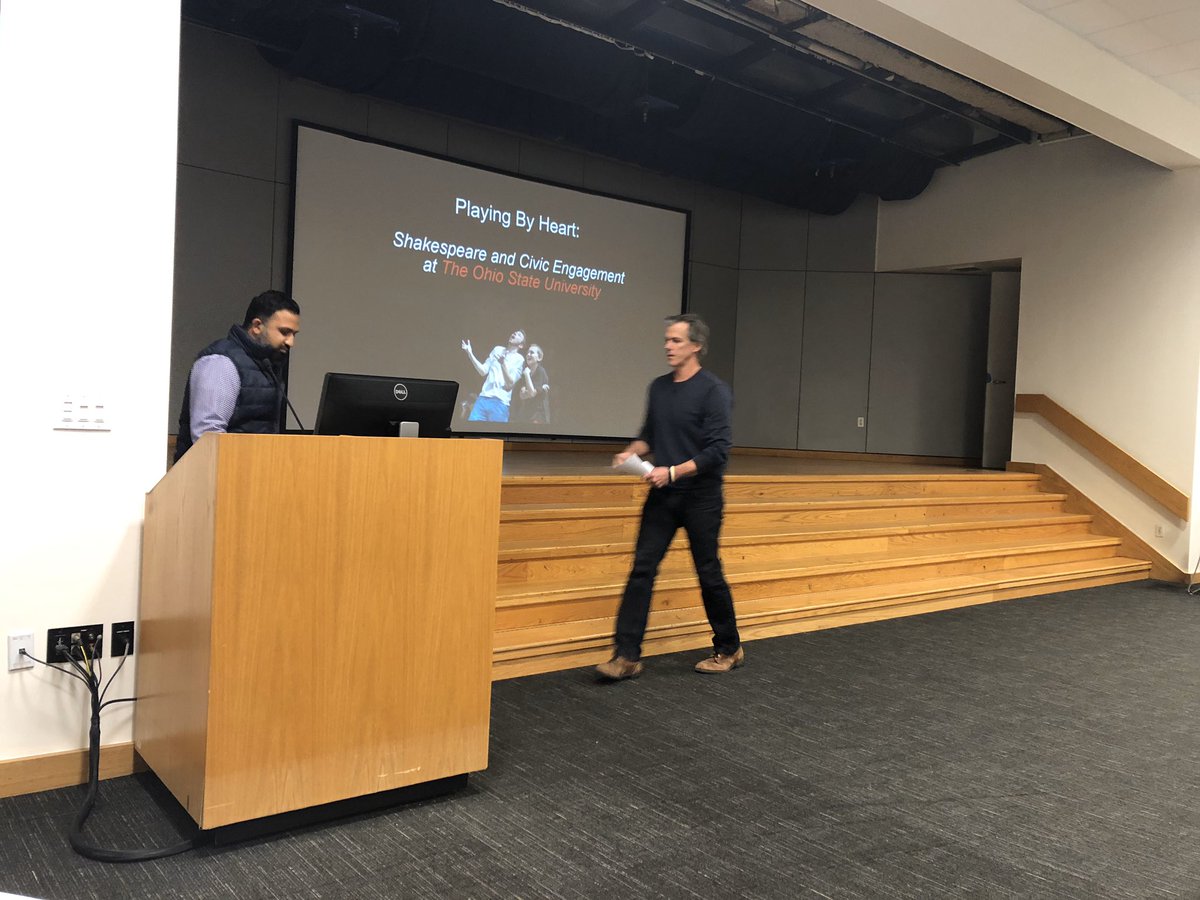 OhioStateBRAIN's tweet photo. Our students, participants, and faculty had a great time learning (and laughing) about how the works of Shakespeare can influence wellness in our lives centuries later! Our next #NeuroNights will be March 19th focusing on Social Wellness! @OhioStateCBI @OSUWexMed https://t.co/VHwzbE1REL