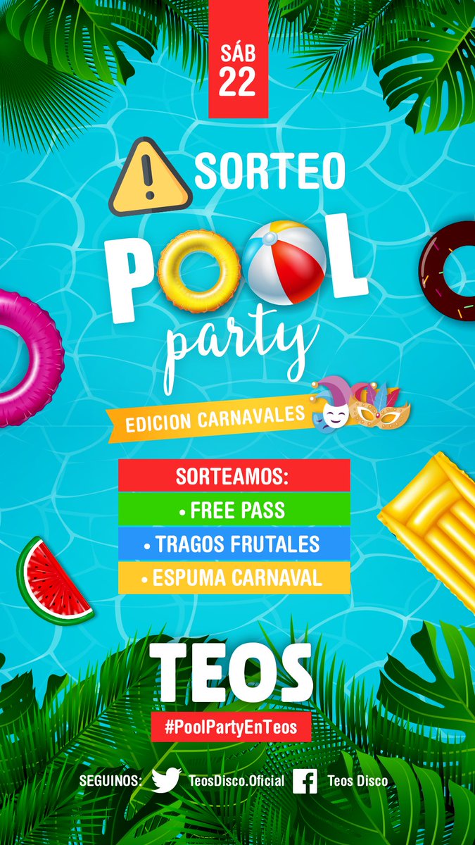 Teos_Disco's tweet photo. yyy siii! ⚠️😎☀️
Tenía que llegar este 
SÚPER SORTEO POOL PARTY 🔥🍍
Cómo participar❓❓
💦 Seguirnos en Twitter! @Teos_Disco 
💦 Darle Fav a este hermoso sorteo 🙈💗
💦 Comenta abajo de este tw etiquetando a dos amigxs con los que viviste tu #SummerEnTeos ☀️

#PoolPartyEnTeos ��� https://t.co/Y88Bv4gGE7
