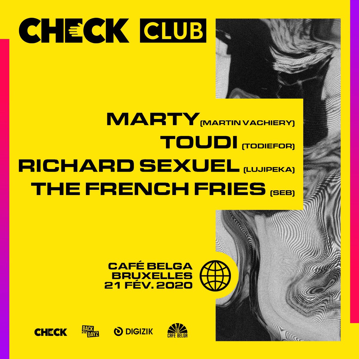 MartinVachiery's tweet photo. Ce soir on fait la fête au Café Belga à Bruxelles avec plein de gens cools ! Soirée #CheckClub dès 21h ⚡️ https://t.co/ESPpBM1vKx