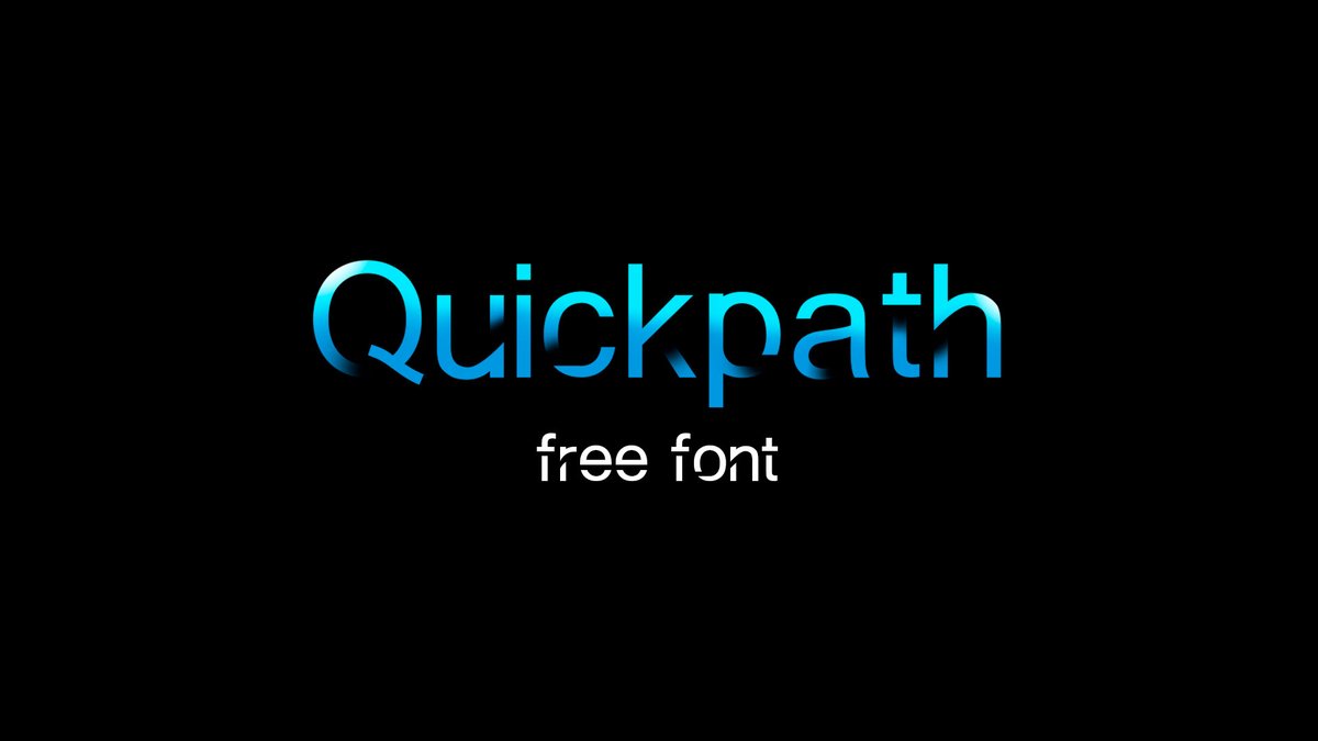 PixelSurplus's tweet photo. New Free Font | Quickpath is a new modern display font from Piero Unisono. It features sleek cutouts which makes it great for creating unique logos, branding, packaging, labels &amp; other designs.

https://t.co/pe0XnKPcTF https://t.co/0M7eXQ7g5E