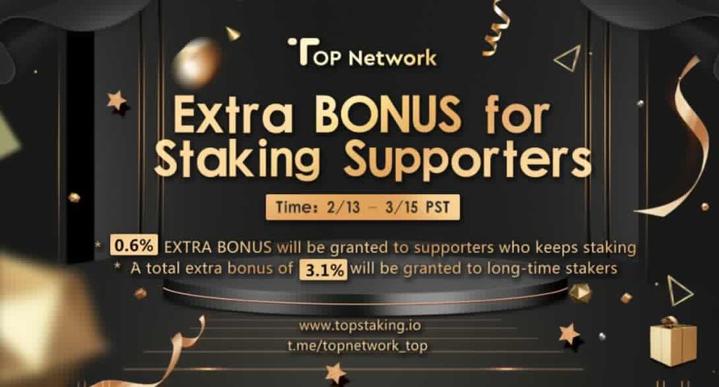 topnetwork_top's tweet image. 😍😍Hi guys!
Excited to announce the new round of #TOPNetwork #staking!

-0.6% extra bonus for supporters who keep staking!
-Up to 3.1% extra bonus for long-time stakers!

Come and join us now!👉 topstaking.io