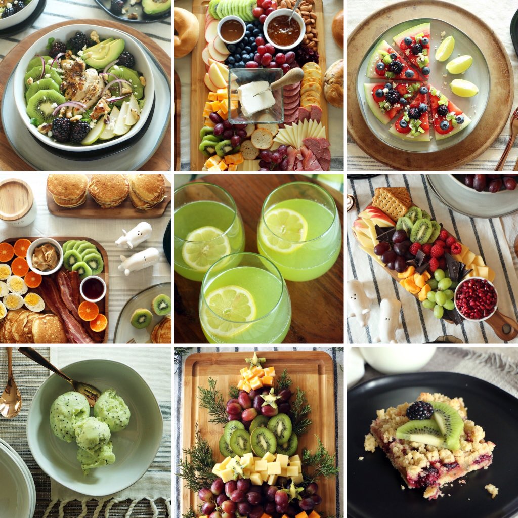 Throwing it back to some of our favorite Mega Kiwi dishes from this season! What’s your favorite Mega Kiwi dish? 🥝🖤. #citrus #megakiwi #kiwi #fruit #farmer #season