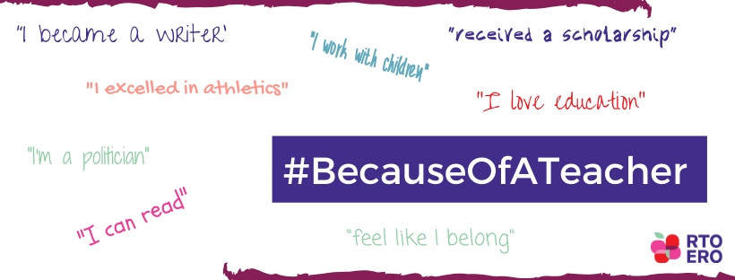OurEntente's tweet photo. How has a teacher impacted your life? #BecauseOfATeacher https://t.co/y6ePEm93gl