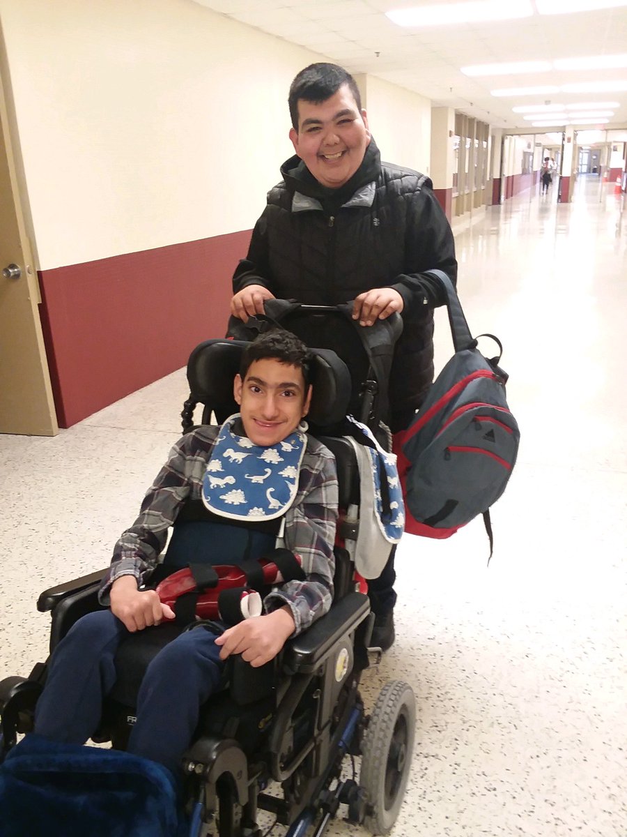 LisaPalese's tweet photo. This guy just can’t stop spreading joy!! Now Richie Perez is volunteering weekly as a peer leader supporting BHS students with physical disabilities!!! We love you Richie! @MadesJCenter @MidValleyCoop @BPS101 https://t.co/XxPVXwZwed