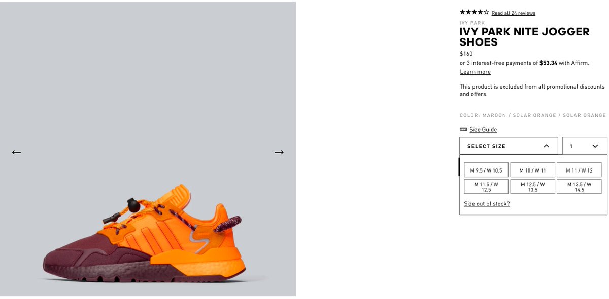 adidas nite jogger size chart