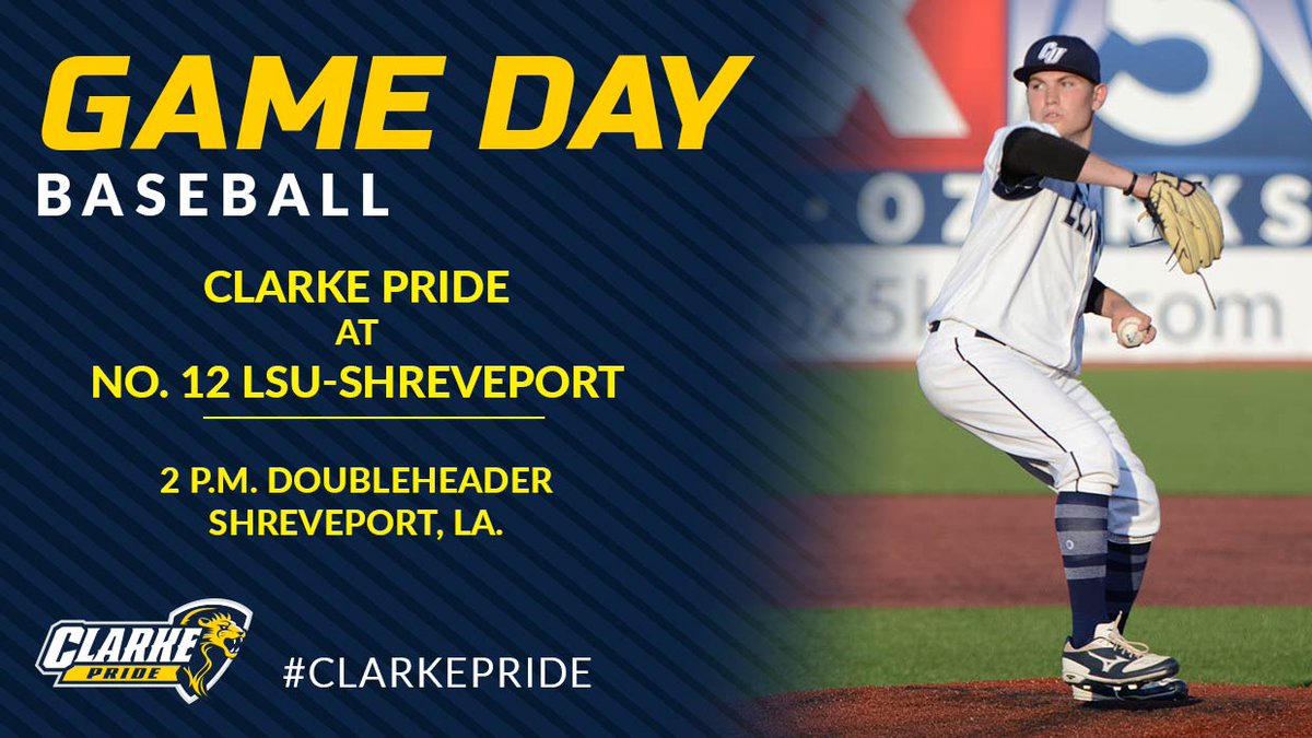 Play Ball!  Clarke takes on No. 12 LSU-Shreveport.  Live video:  portal.stretchinternet.com/lsus/ Live stats: dakstats.com/WebSync/Pages/…