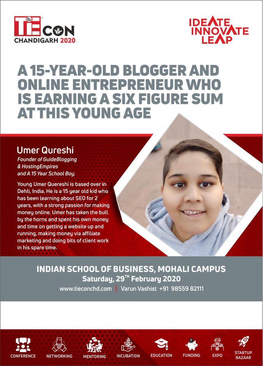 #Agenobar - #entrepreneurship has no age - 9 or 90 ! It’s all about passion and a good business. Want to know more ? Meet this extraordinary 15year old #entrepreneur and get inspired !! #ideateinnovateleap @TiEChandigarhs #startupindia #TiEConChandigarh2020