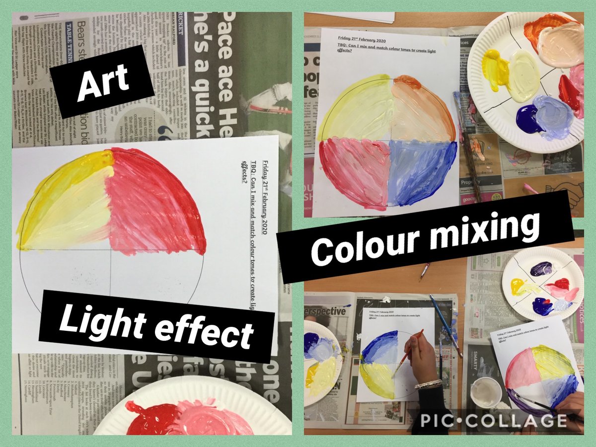 cashprimary's tweet photo. 6RS have enjoyed investigating colour mixing with paints today. They added white paint to a primary colour to make several lighter tones/shades. They were challenged to mix another colour from the primary colours and make lighter shades too. #weareartists #OURart19 https://t.co/5mRJxkiQo9