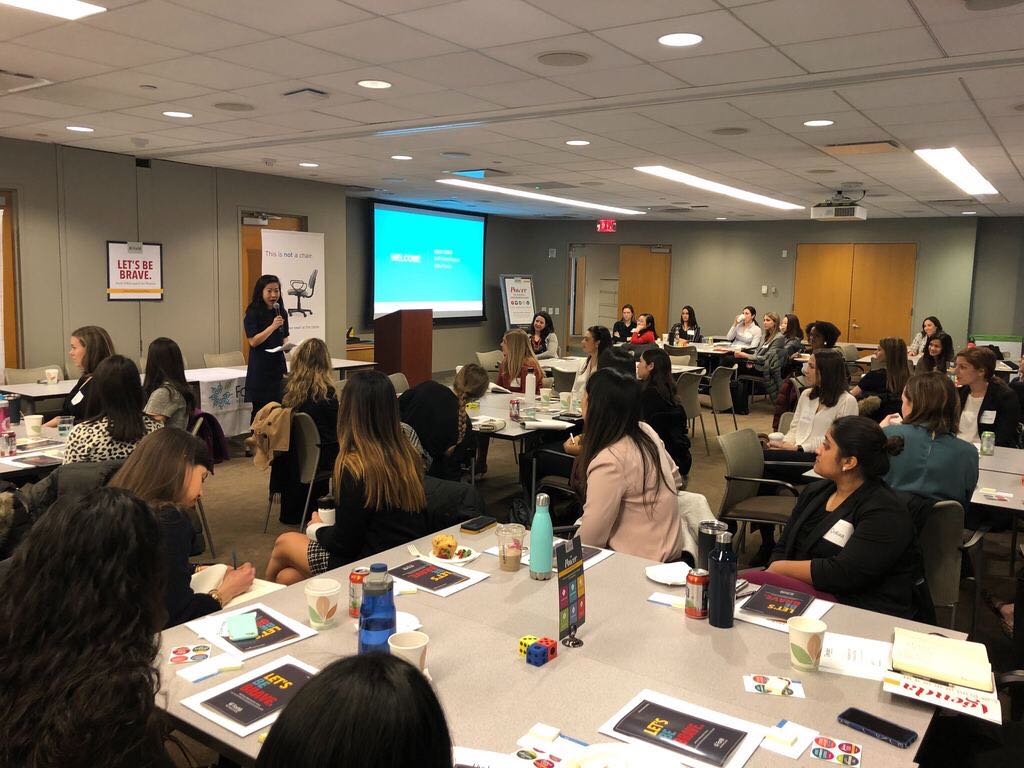 fortefoundation's tweet photo. Our #MBALaunch events in Boston and Houston today have begun! Special thanks to @Hines and @EatonVance for hosting. #MoreWomenLeading https://t.co/vUnNXewKGS