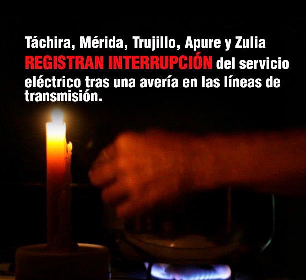Una vez más el régimen de Maduro agudiza la crisis de los servicios básicos en Venezuela. En el Táchira, Mérida, Zulia, Apure y Trujillo hay sectores que tienen más de 36 horas sin servicio eléctrico. #MaduroEsOscuridad #21Feb #TodosTenemosUnRol