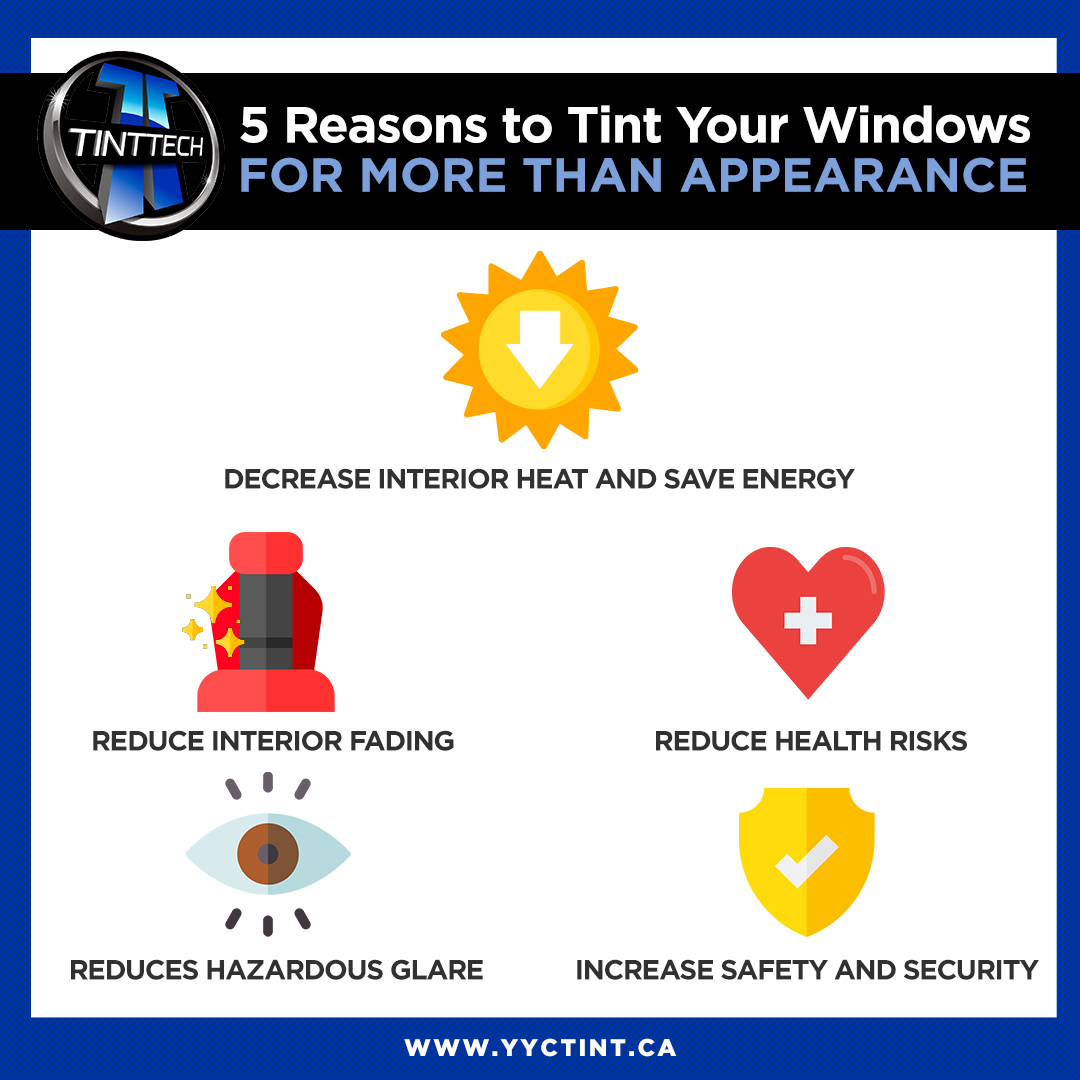 TintTechYYC's tweet photo. Here are 5 reasons why you should tint your windows for more than just appearance.
#windowtint #tint #car #cartips #TintTech https://t.co/PlSNaAdPOf