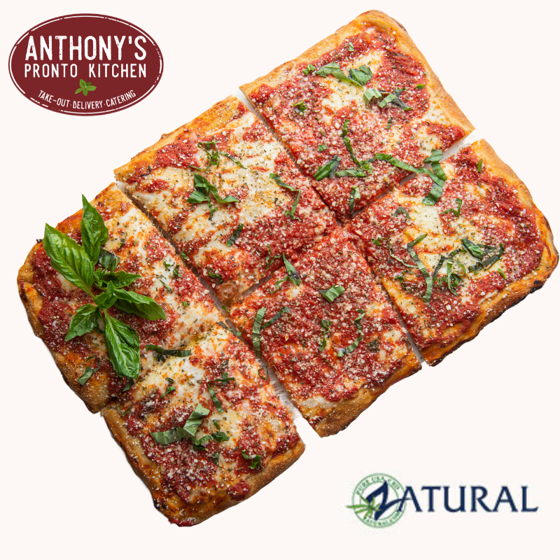 AnthonysPronto's tweet photo. Don't forget to try our NEW Bliss Pizza! The Bliss Pizza is a twist on our signature Grandma Pie with a CBD Oil drizzle. Order for pickup or delivery today! ☎️ (954) 289-3685 💻 https://t.co/6bvY8ANzyQ https://t.co/RPcnhIgSON