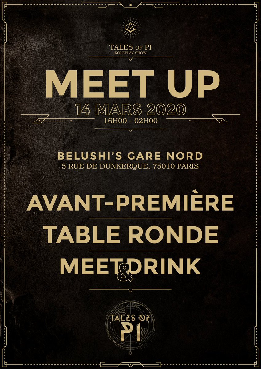 Tales_of_Pi's tweet photo. 📢Le programme du #ToPMeetup du 14/03 !
➡️ La Billetterie : https://t.co/swyWuIlGb5
⬇️ ( Ceci n'est pas un programme, ceci est l'aperçu d'un programme. Cliquez pour agrandir, bande de moules ) ⬇️
#TalesOfPi #JDR #ActualPlay #ToPMeetup https://t.co/30yYAIO7C1