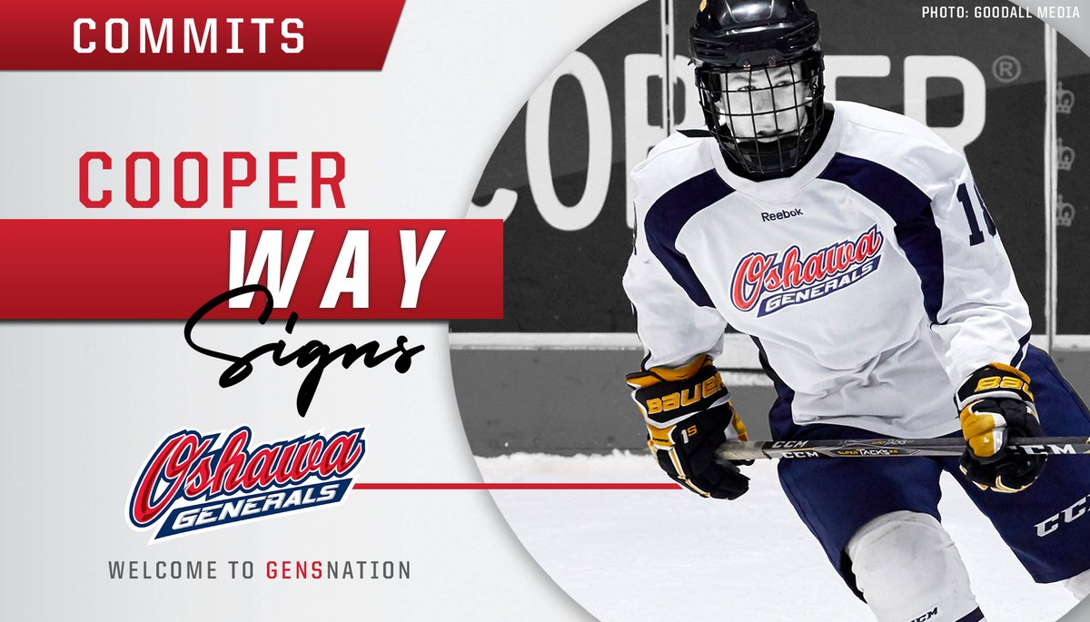 Oshawa_Generals's tweet photo. Oshawa Generals announce the commitment of forward Cooper Way to an @OHLHockey Standard Player Agreement.
Welcome to #GensNation, Cooper!
 
DETAILS | https://t.co/wjxKMwuELl https://t.co/Sw4o0Q0oOC