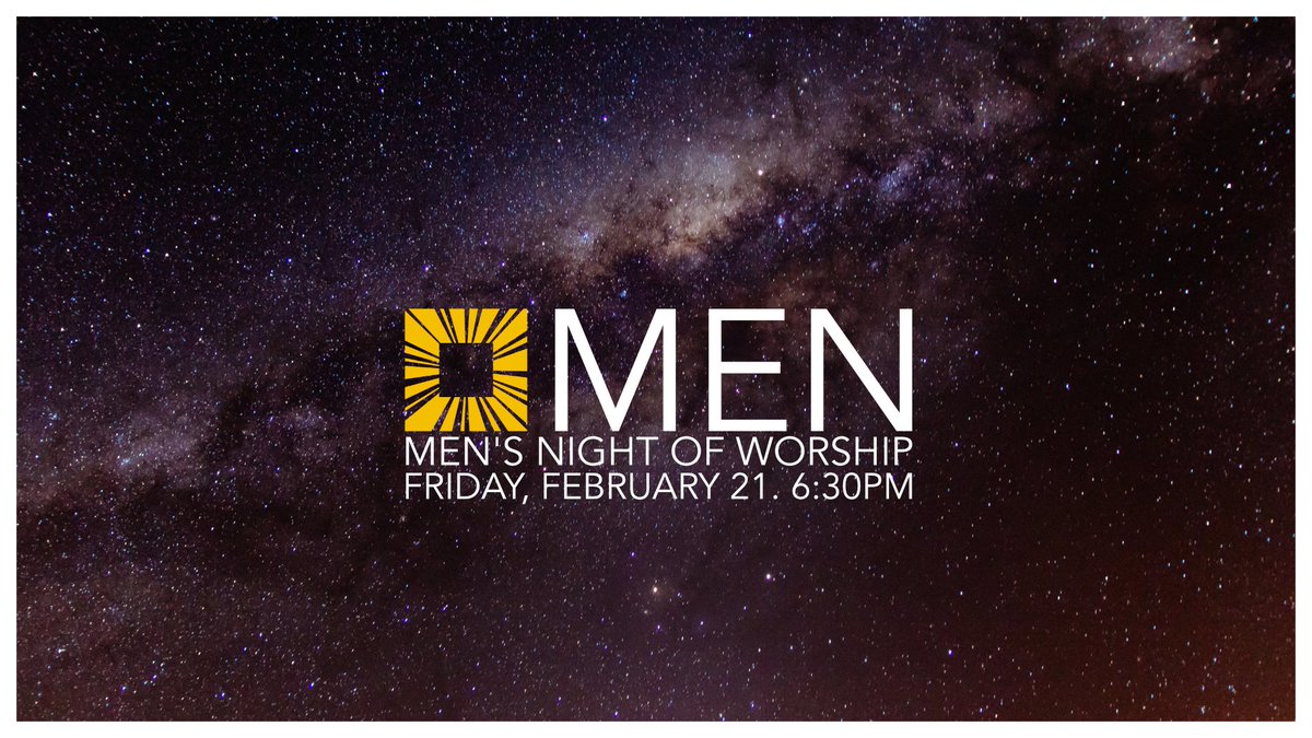 TONIGHT is the Night!

Our first Men's Night of Worship is tonight in the Family Center at 6:30pm. This will be a time to come together to worship and pray for our families, our church, and our city. We'll see you soon!