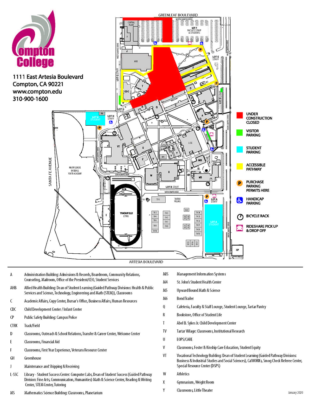 Compton College on X: "Spring semester 2020 Saturday classes will begin  tomorrow! look at the campus map to find out where your classes are:  https://t.co/Sm8FEX3xpP NOTE: VT = Vocational Technology Building TV =