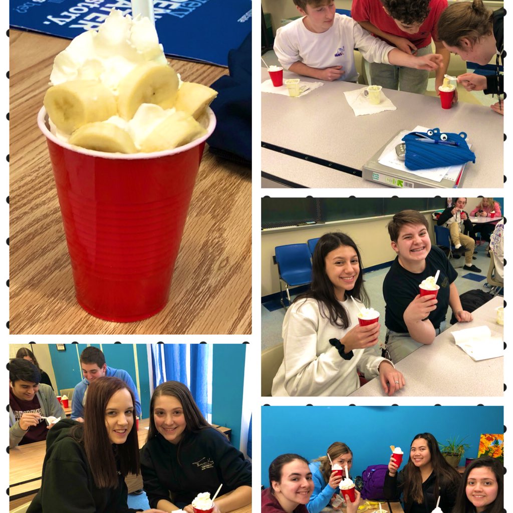 mrsschmeck's tweet photo. #quickcooking whipped up Banana creme pie in a cup for our first recipe of the Spring semester! #ieoffering #learntocook #lifeskills @UpperPerkHS @UPSDTribe https://t.co/yXHTucZWVC